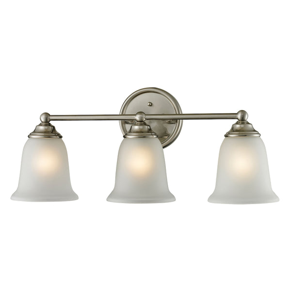 Sudbury 3 Light Vanity In Brushed Nickel