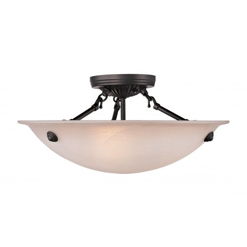 Livex Lighting Oasis 3 Light Bronze Ceiling Mount
