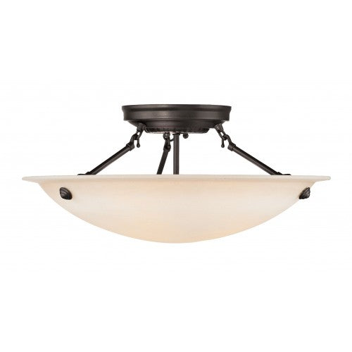 Livex Lighting Oasis 3 Light Bronze Ceiling Mount