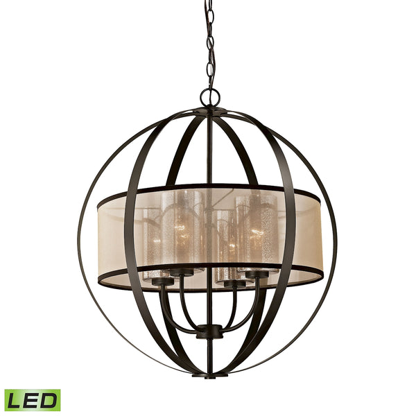Diffusion 4 Light LED Chandelier In Oil Rubbed Bronze