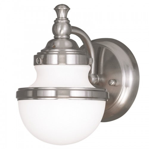 Livex Lighting Oldwick 1 Light BN Bath Light/Wall Sconce