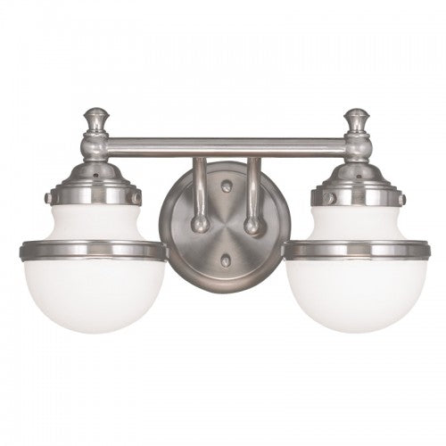 Livex Lighting Oldwick 2 Light Brushed Nickel Bath Light