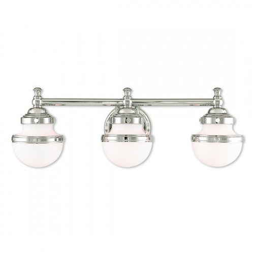 Livex Lighting Oldwick 3 Light Polished Chrome Bath Light