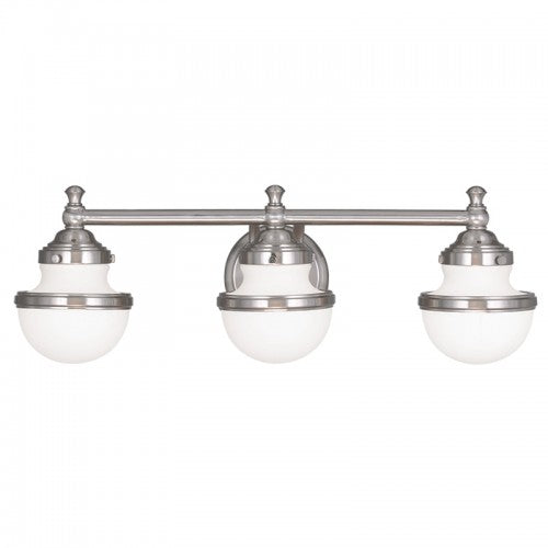 Livex Lighting Oldwick 3 Light Brushed Nickel Bath Light