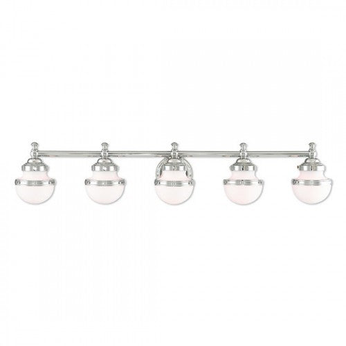 Livex Lighting Oldwick 5 Light Polished Chrome Bath Light