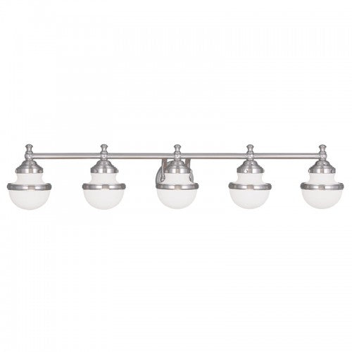 Livex Lighting Oldwick 5 Light Brushed Nickel Bath Light