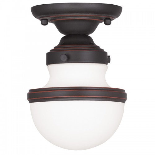 Livex Lighting Oldwick 1 Light Olde Bronze Ceiling Mount