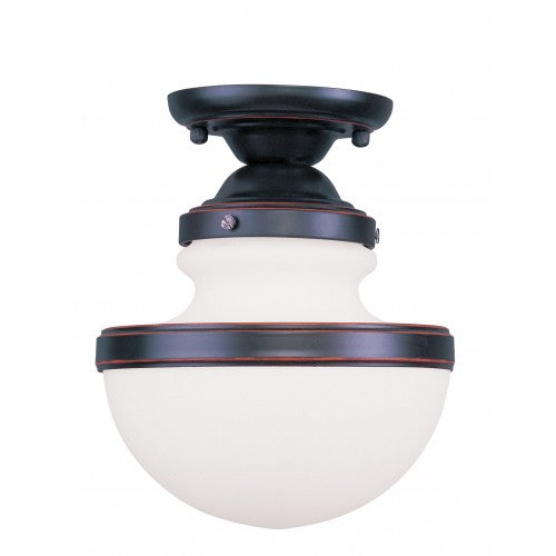 Livex Lighting Oldwick 1 Light Olde Bronze Ceiling Mount