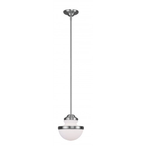 Livex Lighting Oldwick 1 Light Brushed Nickel Pendant