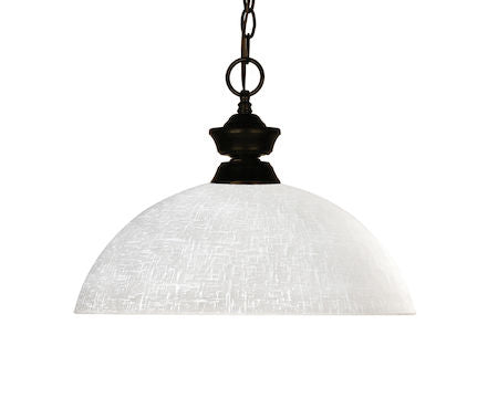 Z-Lite Riviera 1 Light Pendant 100701BRZ-DWL14