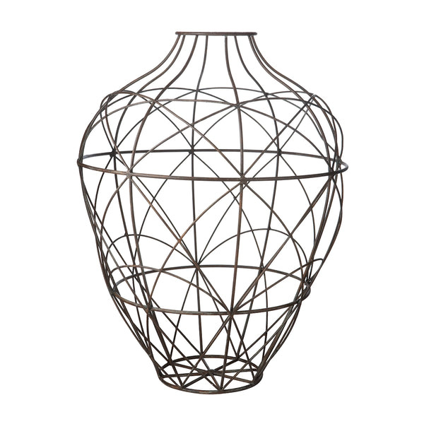 Wire Vessel In Russet - Large