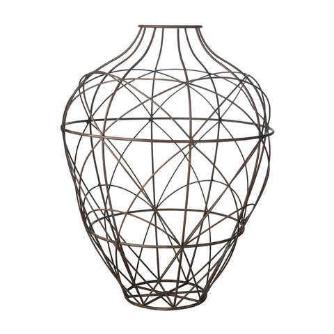 Wire Vessel In Russet - Large
