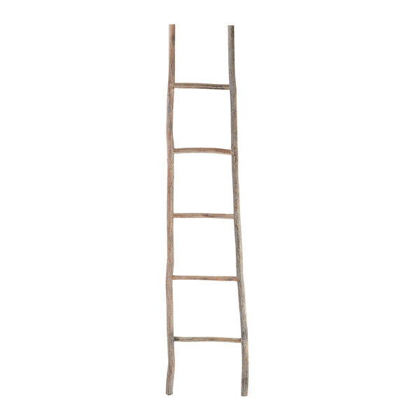 Wood White Washed Ladder - Large