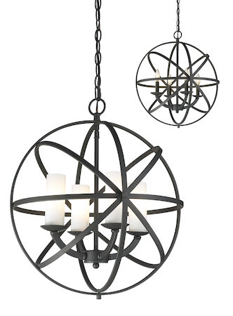Z-Lite Aranya 4 Light Pendant 6017-4S-BRZ