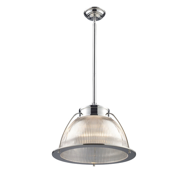 Halophane 1 Light Pendant In Polished Chrome