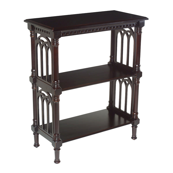 Cheval Bookcase In Dark Brown And Black