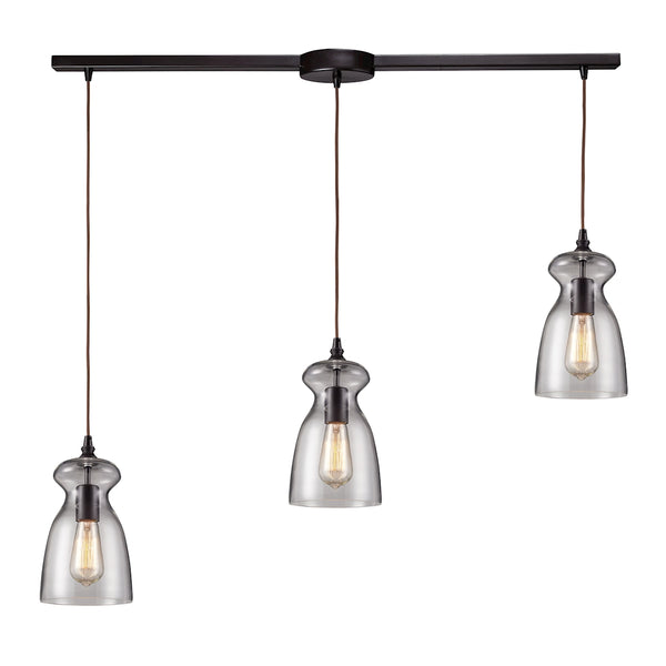 Menlow Park 3 Light Pendant In Oil Rubbed Bronze