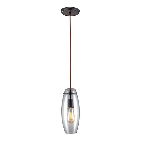 Menlow Park 1 Light Pendant In Oil Rubbed Bronze