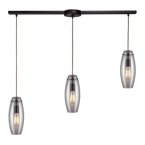 Menlow Park 3 Light Pendant In Oil Rubbed Bronze