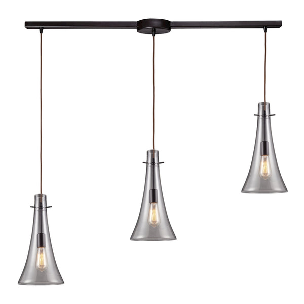 Menlow Park 3 Light Pendant In Oil Rubbed Bronze