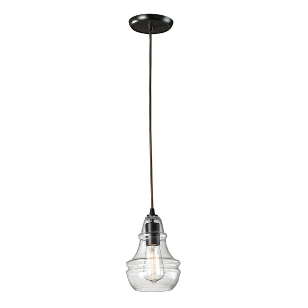 Menlow Park 1 Light Pendant In Oil Rubbed Bronze