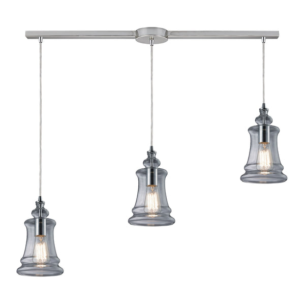 Menlow Park 3 Light Pendant In Polished Chrome