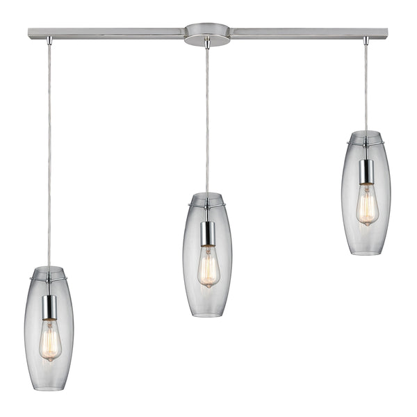 Menlow Park 3 Light Pendant In Polished Chrome