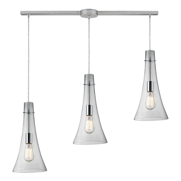 Menlow Park 3 Light Pendant In Polished Chrome