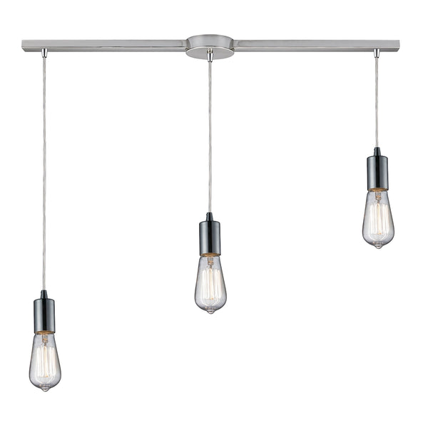 Menlow Park 3 Light Pendant In Polished Chrome