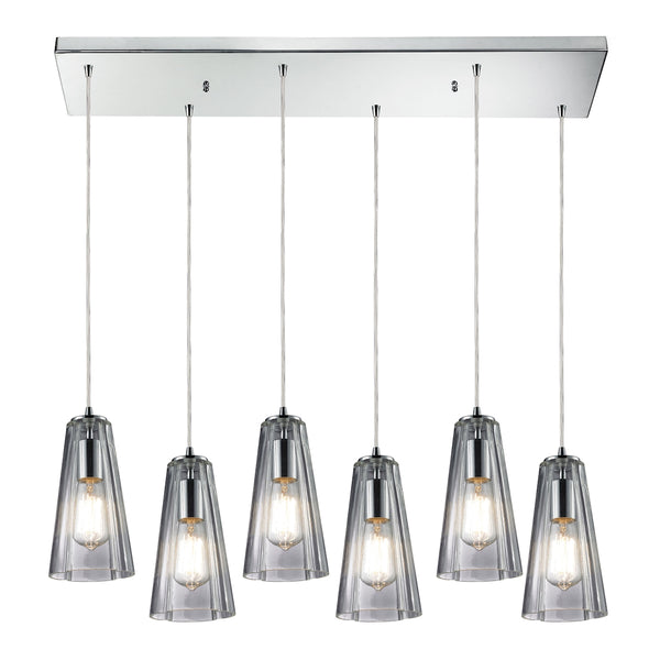 Menlow Park 6 Light Pendant In Polished Chrome