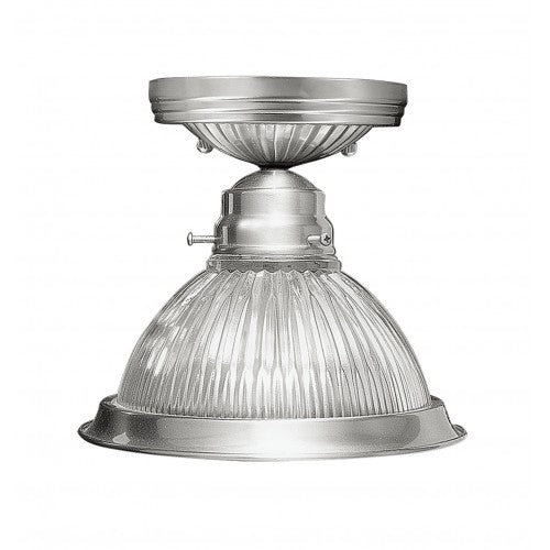 Livex Lighting Home Basics 1 Light Brushed Nickel Ceiling Mount