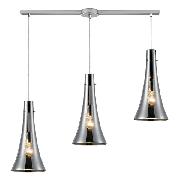 Menlow Park 3 Light Pendant In Polished Chrome