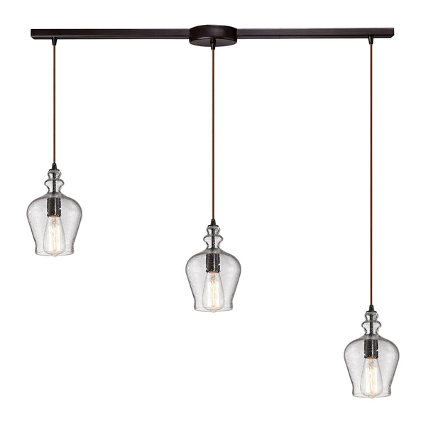 Menlow Park 3 Light Pendant In Oil Rubbed Bronze