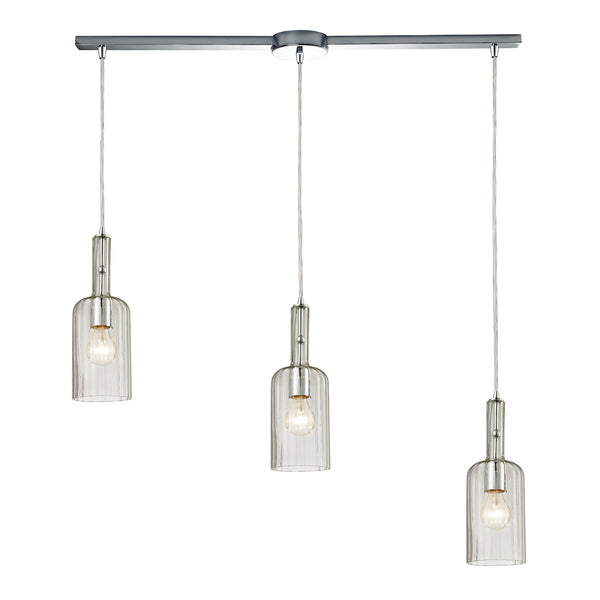 Menlow Park 3 Light Pendant In Polished Chrome