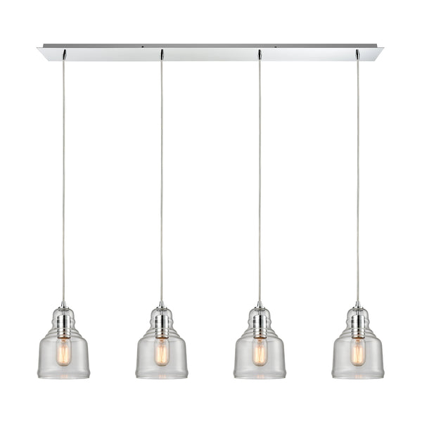 Menlow Park 4 Light Pendant In Polished Chrome