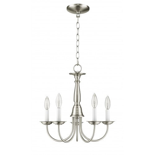 Livex Lighting Home Basics 5 Light Brushed Nickel Chandelier