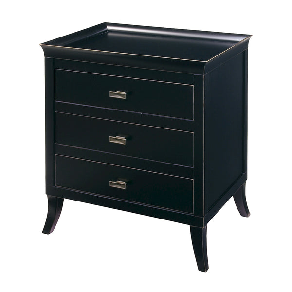 Tamara 3-Drawer Chest In Ebony