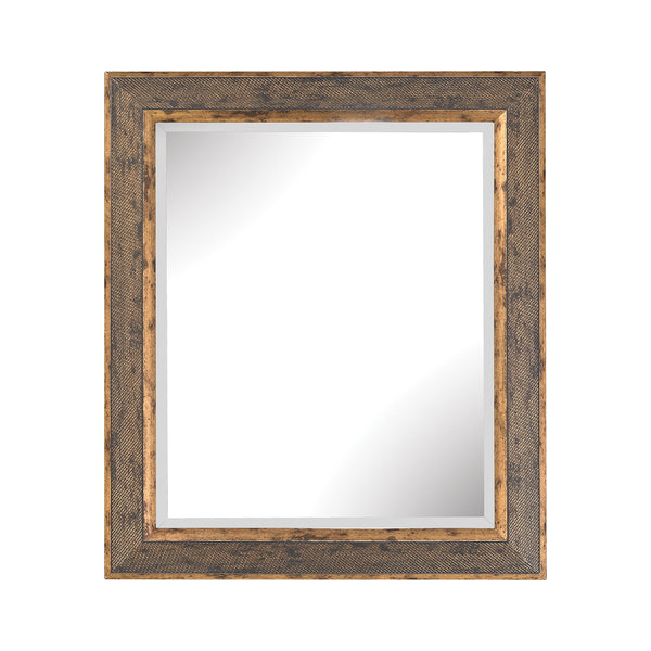 Cognac Composite Frame Wall Mirror In Rust And Gold
