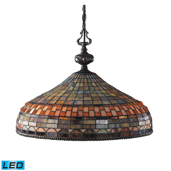 Jewelstone 3 Light LED Chandelier In Classic Bronze
