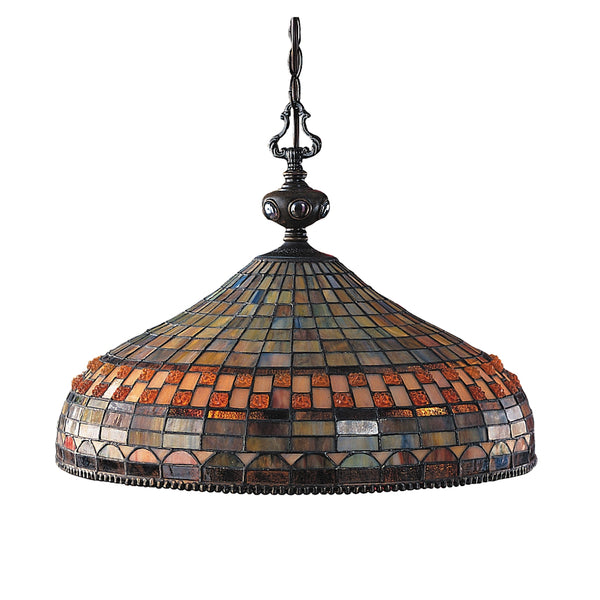 Jewelstone 3 Light Chandelier In Classic Bronze