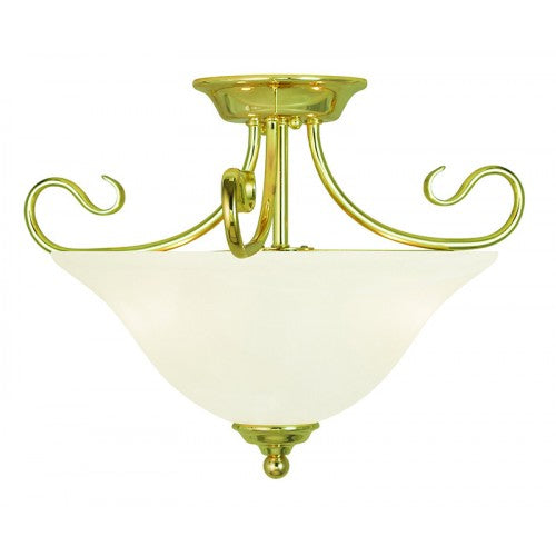 Livex Lighting Coronado 2 Light Polished Brass Ceiling Mount
