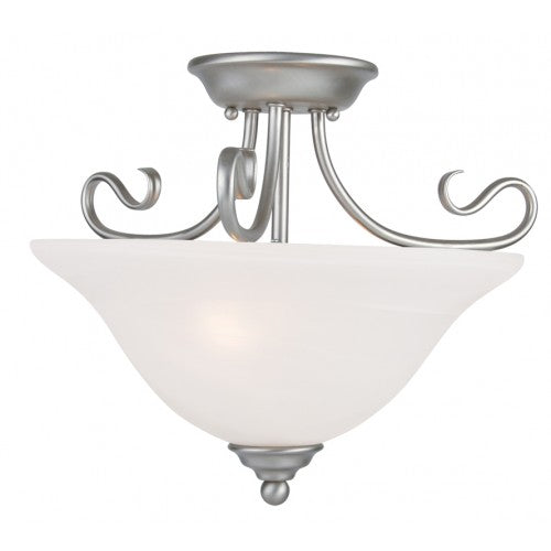 Livex Lighting Coronado 2 Light Brushed Nickel Ceiling Mount