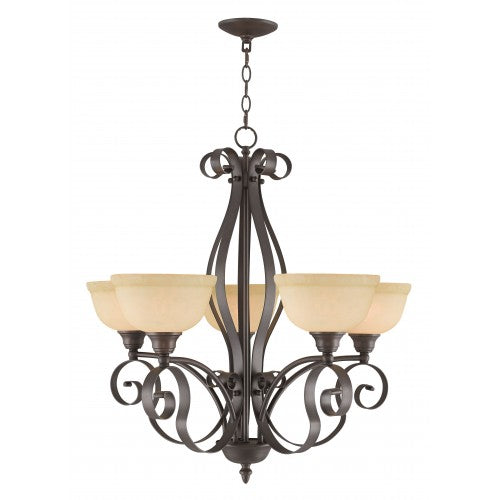 Livex Lighting Manchester 5 Light Imperial Bronze Chandelier