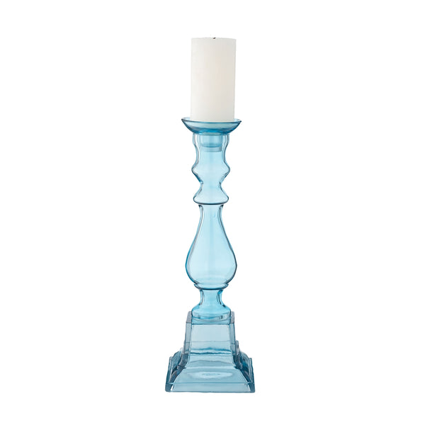 Sea Glass Knight Pillar Candle Holder - Small