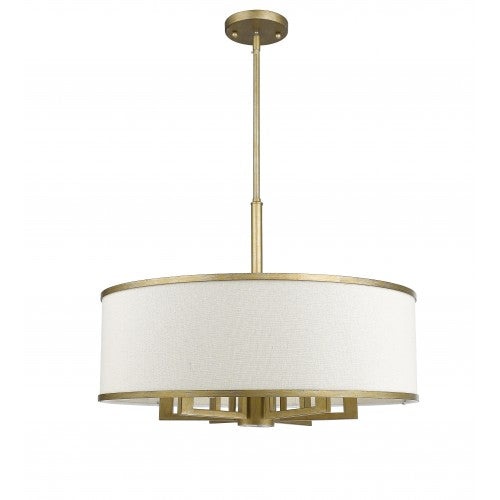 Livex Lighting Park Ridge  6 Light Antique Gold Leaf Chandelier