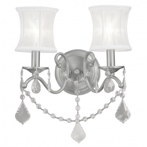 Livex Lighting Newcastle 2 Light Brushed Nickel Wall Sconce