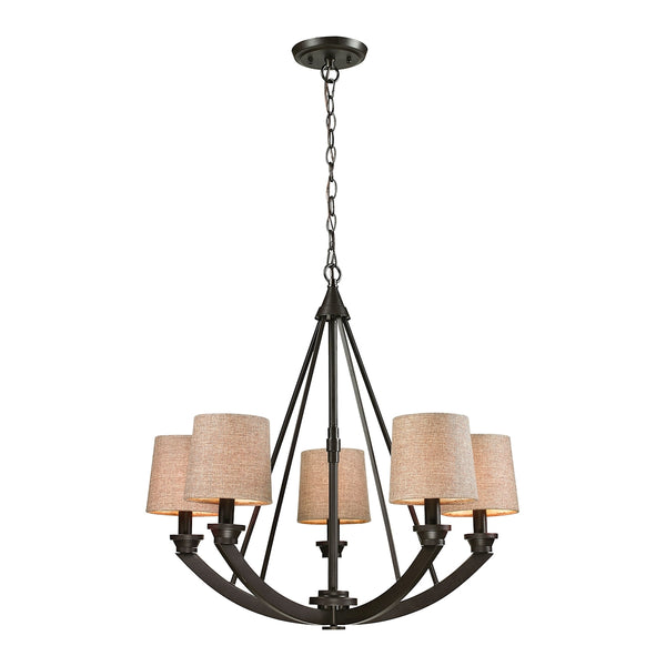 Morrison 5 Light Chandelier In Oil Rubbed Bronze