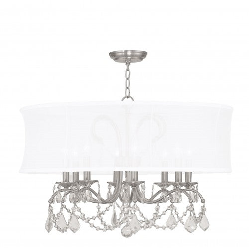Livex Lighting Newcastle 8 Light Brushed Nickel Chandelier