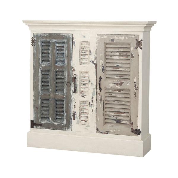 Waterfront Hall Cabinet In Garden Lattice White