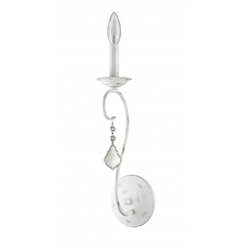 Livex Lighting Chesterfield/Pennington 1 Light Antique White Wall Sconce